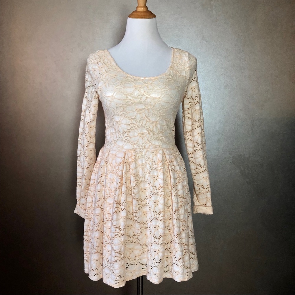 Free People Peach Lace dress